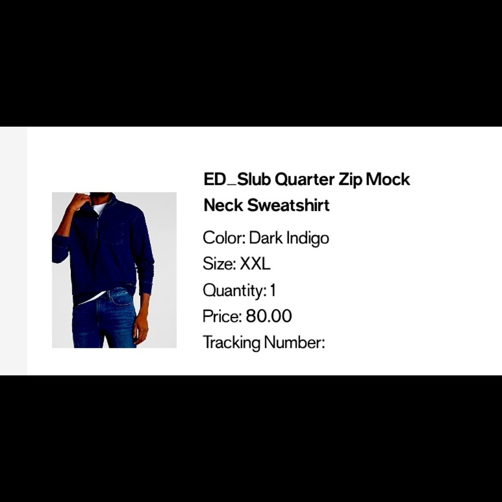 Navy mock Express brand sweater